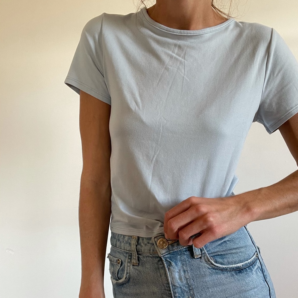 Baby blue tee